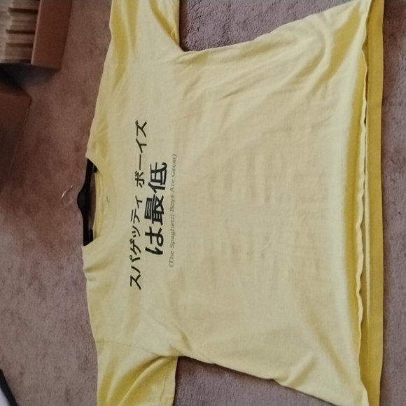 Yellow Graphic Spaghetti Boys 2XL T-Shirt - Picture 2 of 5